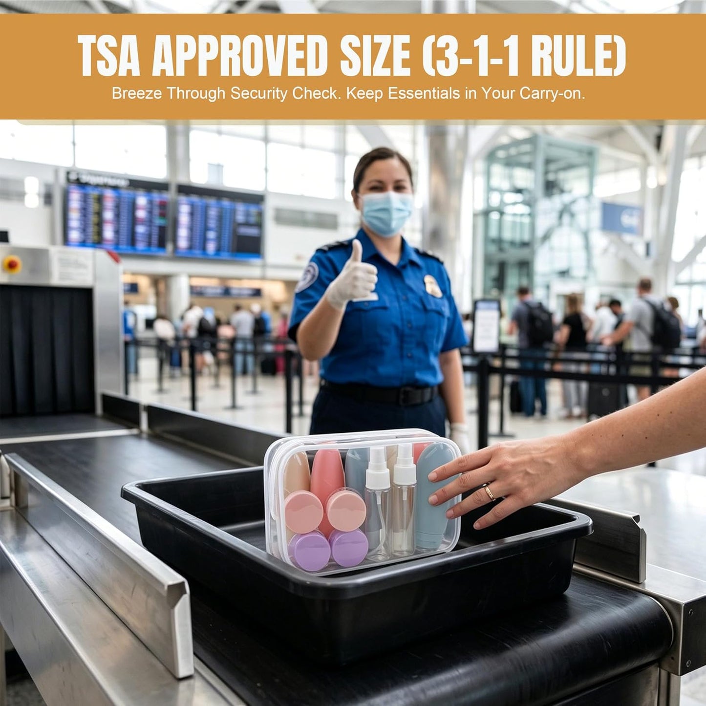 Travel Bottles Set - 20 Pack TSA Approved Leak Proof Containers | Refillable Toiletry Kit for Shampoo, Conditioner, Lotion (Multicolor)