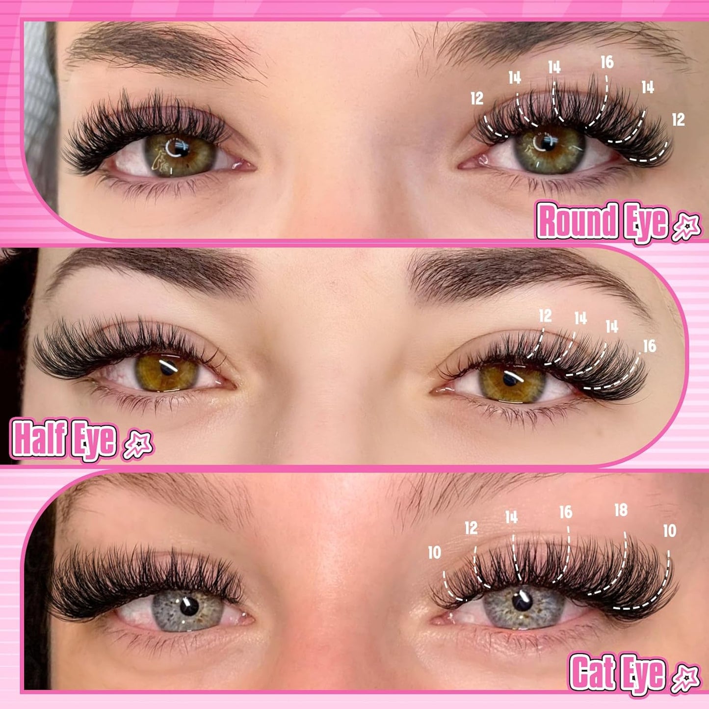 Fluffy Lash Extension Kit - 180PCS Wispy Natural Lash Clusters 10-18MM | Includes Bond, Remover & Applicator
