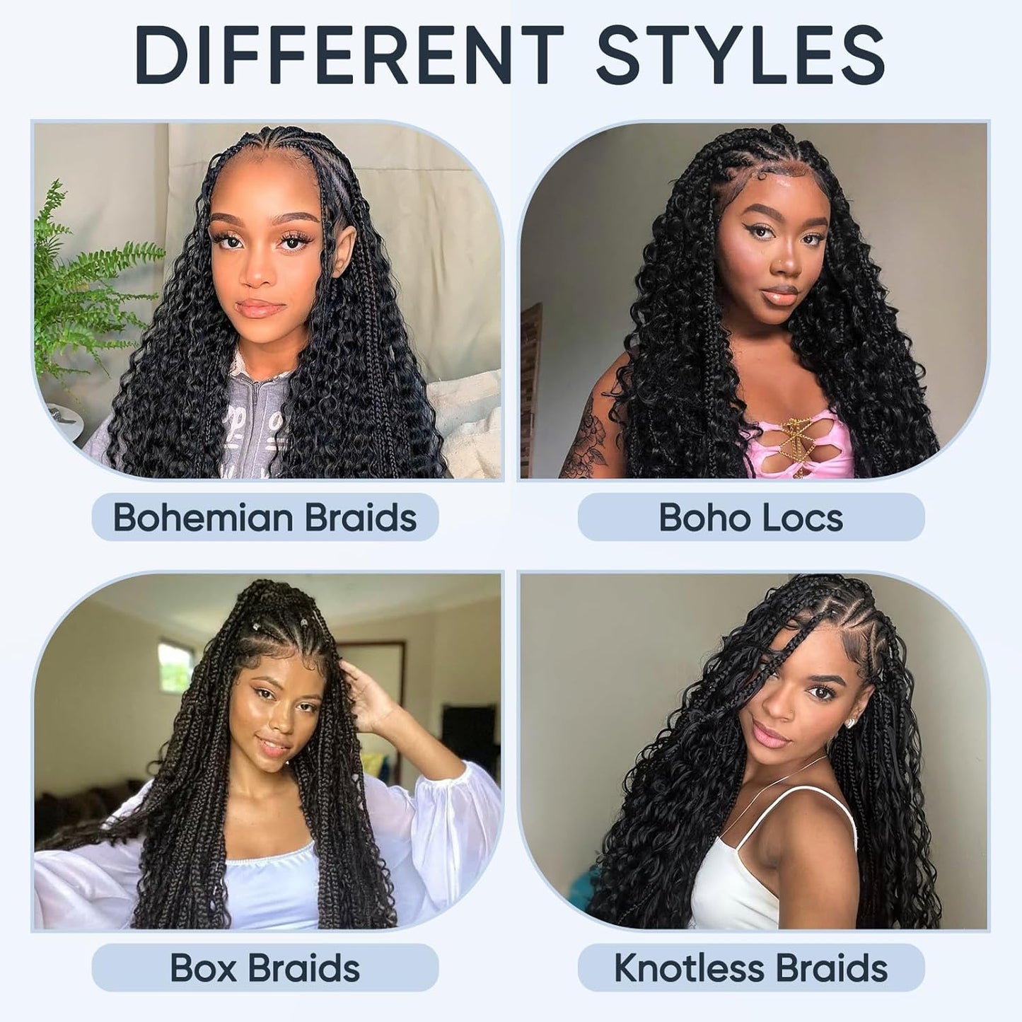 Human Braiding Hair - Ombre Deep Water Wave | 150g 16 Inch Curly Braiding Bundles, 1B/30 Highlights