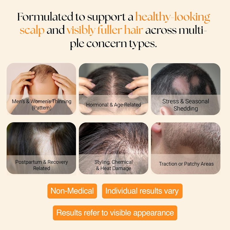 ReGlow Micro-Infusion Hair Density System - Scalp Treatment with Bio-Active Serum & Precision Applicators | 6 Applications for Fuller Hair & Beard