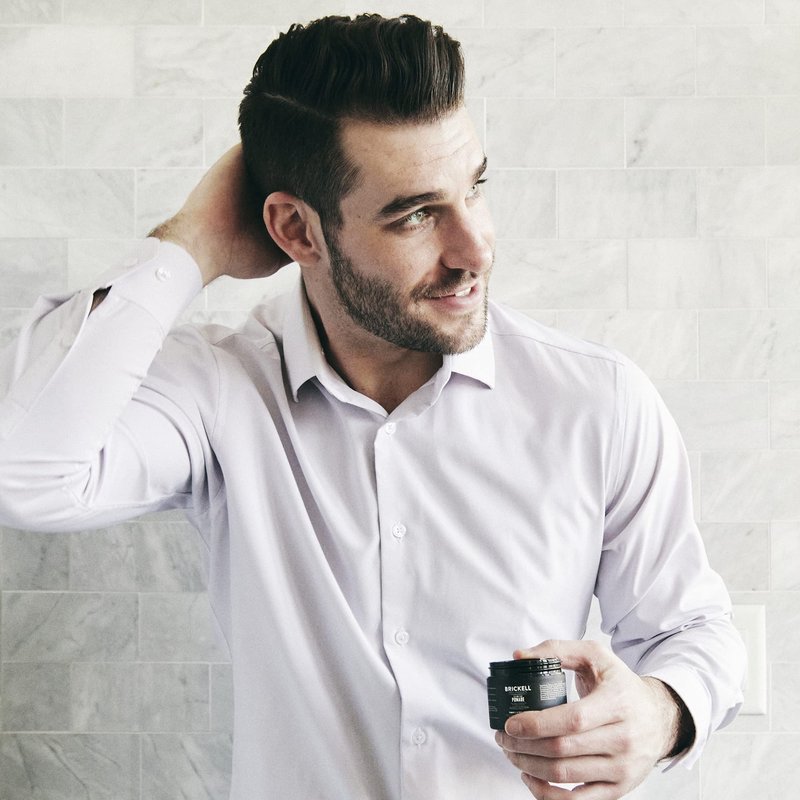 Brickell Men's Products Shaping Paste Pomade For Men, Natural, Texturizing Wax Pomade, 2 Ounce, Scented