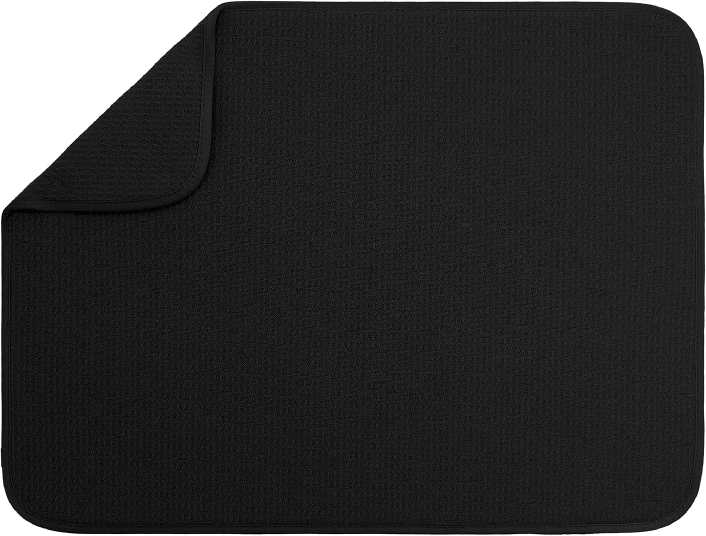 Dish Drying Mat XL - Absorbent Microfiber Kitchen Counter Pad | 18” x 24” | Charcoal