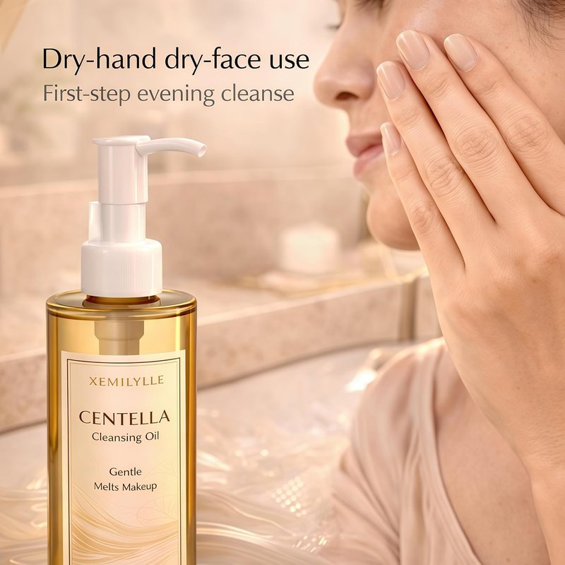 Centella Cleansing Oil - Lightweight Makeup Remover & Facial Cleanser | Fast Emulsifying Oil-to-Milk Formula, 3.38 Fl Oz
