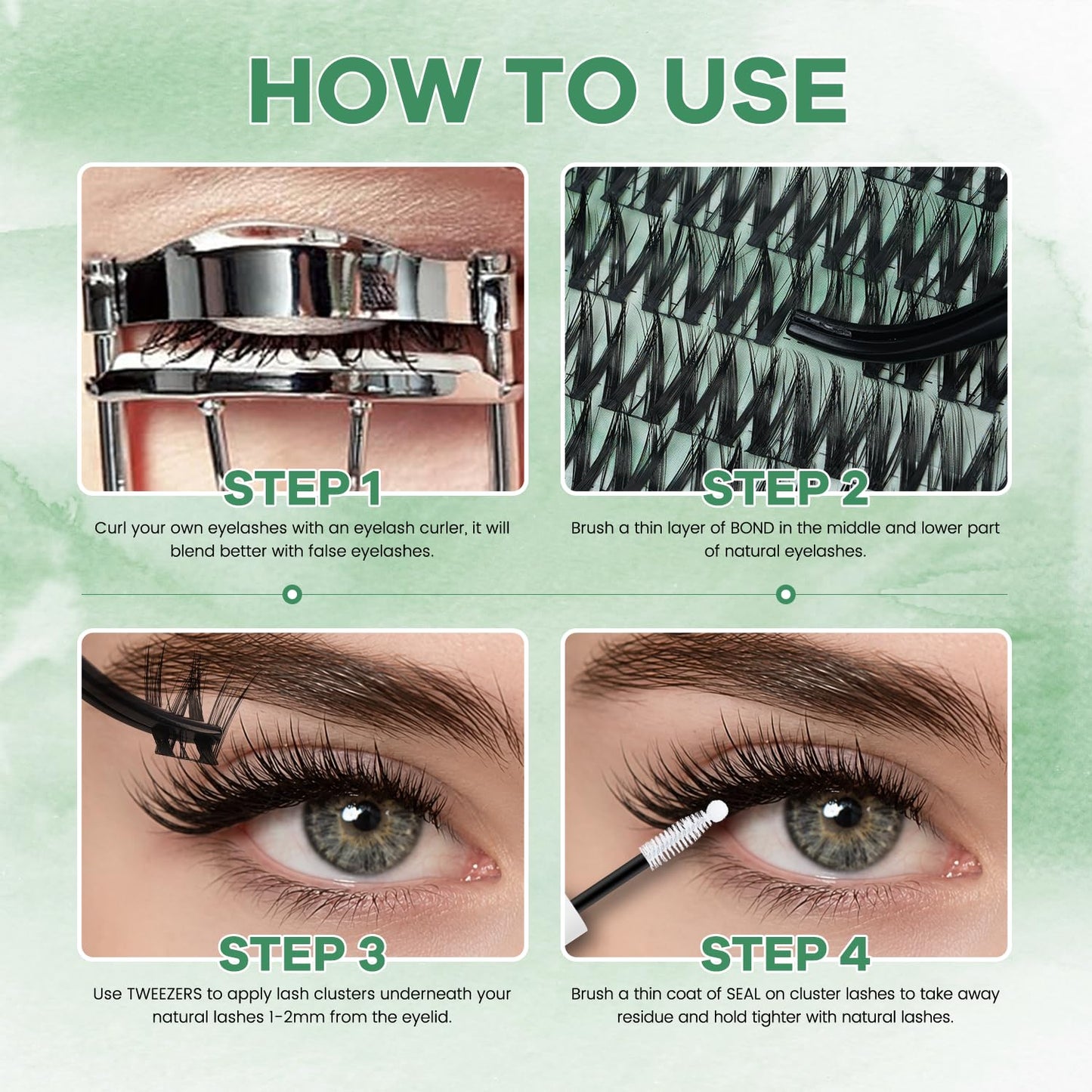 VLVLOCK Velvet Touch Lash Clusters Eyelash Extensions DIY Lash Extensions Long-Lasting Cluster Eyelash Extensions Flora Cluster Lashes Wispy Lash Clusters with Ultra-Thin Band(Velvet Touch, 10-18mm)