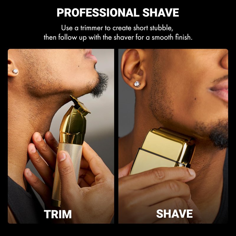 BaBylissPRO Baberology Double Foil Shaver FXFS2G GOLDFX Professional Electric Shaver