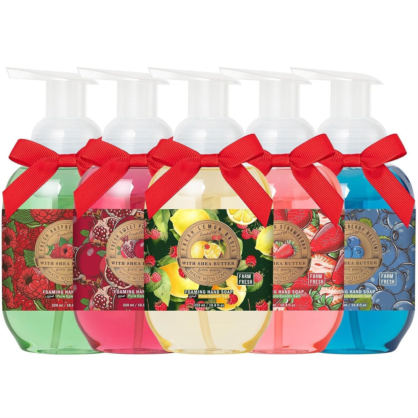 Gentle Foaming Hand Soap Set - 5 Assorted Liquid Soaps (10.8 fl. oz Each) | Perfect Gift for Women & Mother's Day
