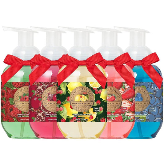 Gentle Foaming Hand Soap Set - 5 Assorted Liquid Soaps (10.8 fl. oz Each) | Perfect Gift for Women & Mother's Day