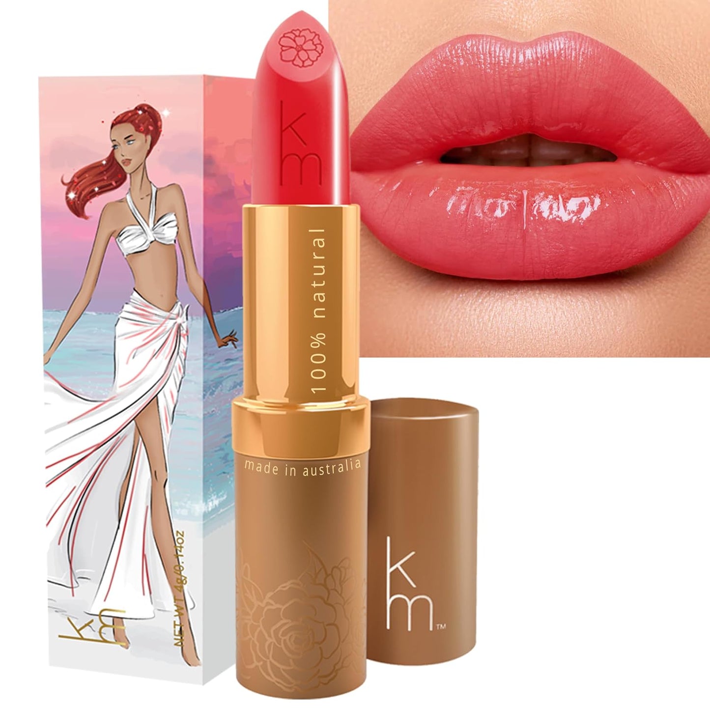 Karen Murrell Color Changing Lipstick - pH-Activated Natural Lip Tint for Healthy, Beautiful Lips | Night Moves