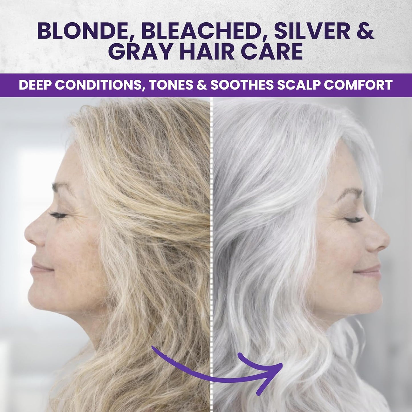 Tea Tree Hair Mask - Deep Conditioning Purple Formula for Brassy Tones | Argan Oil for Dry, Damaged Hair