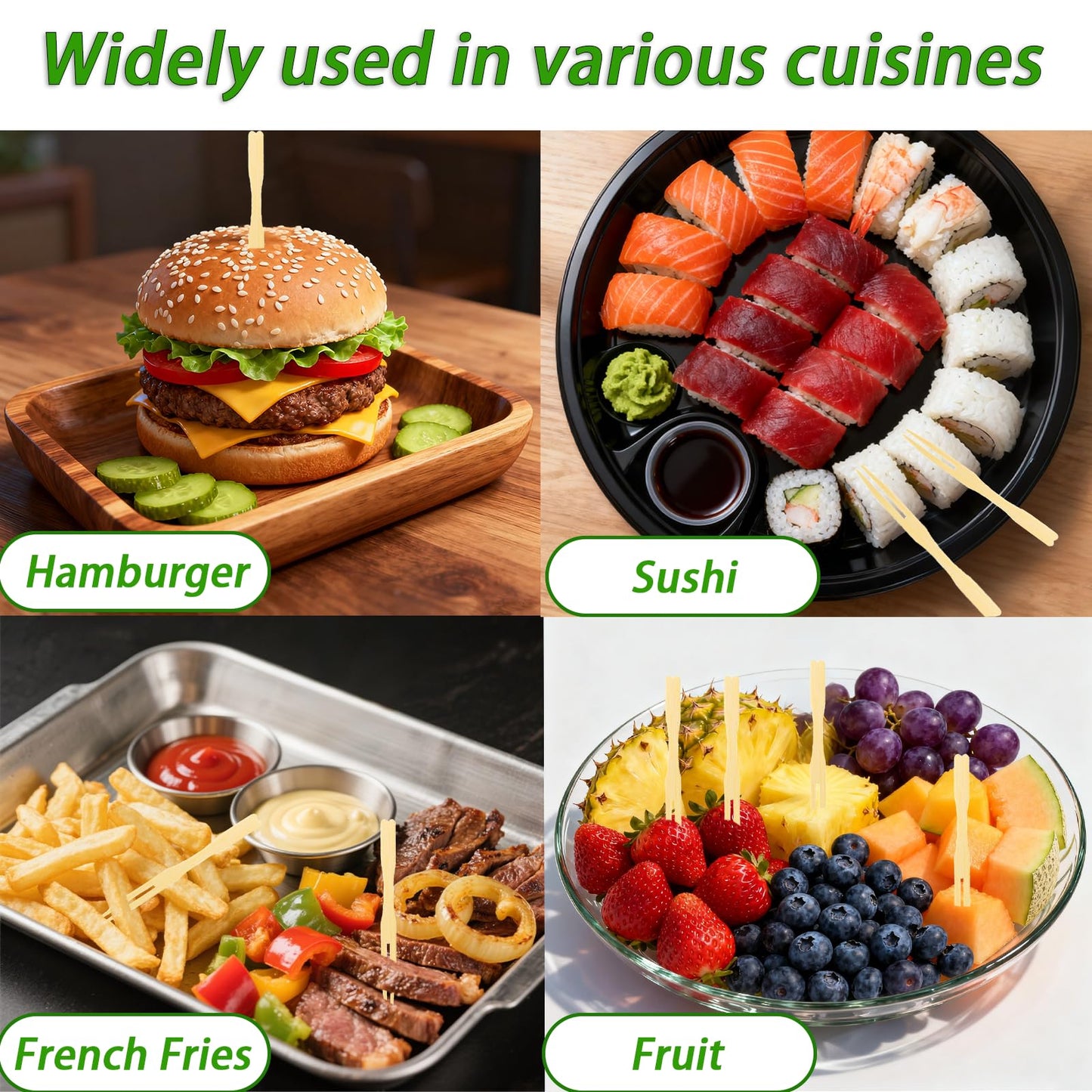200pcs Bamboo Forks Appetizer Forks,3.5 Inch Charcuterie Food Mini Forks, Disposable Small Wooden Forks for Fruit Dessert Parties Cocktail Fork (200)