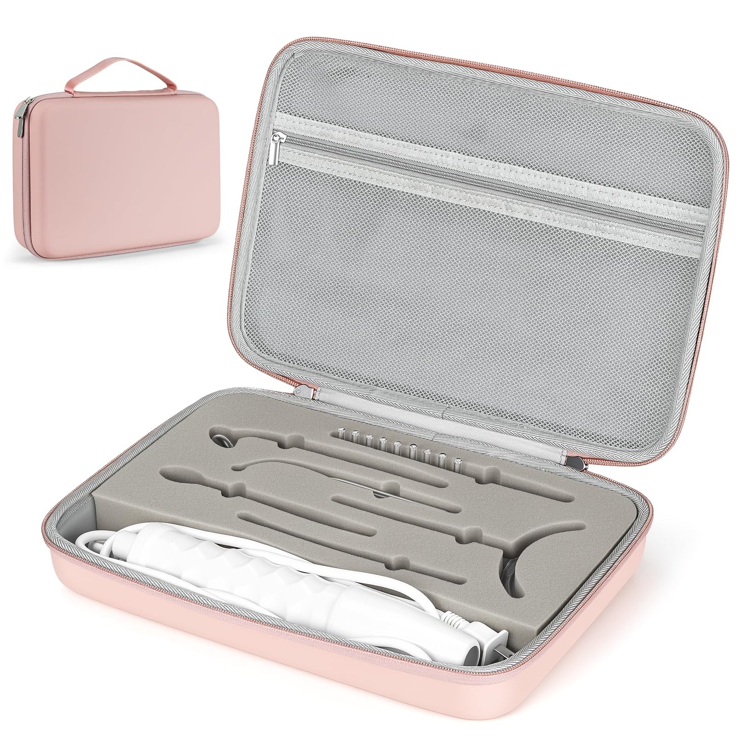 Case for NuDerma High Frequency Wand, Fits for TUMAKOU/Quiet&Far/UUPAS/Uaike/DARSONVAL Skin Machines, Travel Carrying Case for Professional Skin Portable Clinical high Frequency - Pink (CASE ONLY)