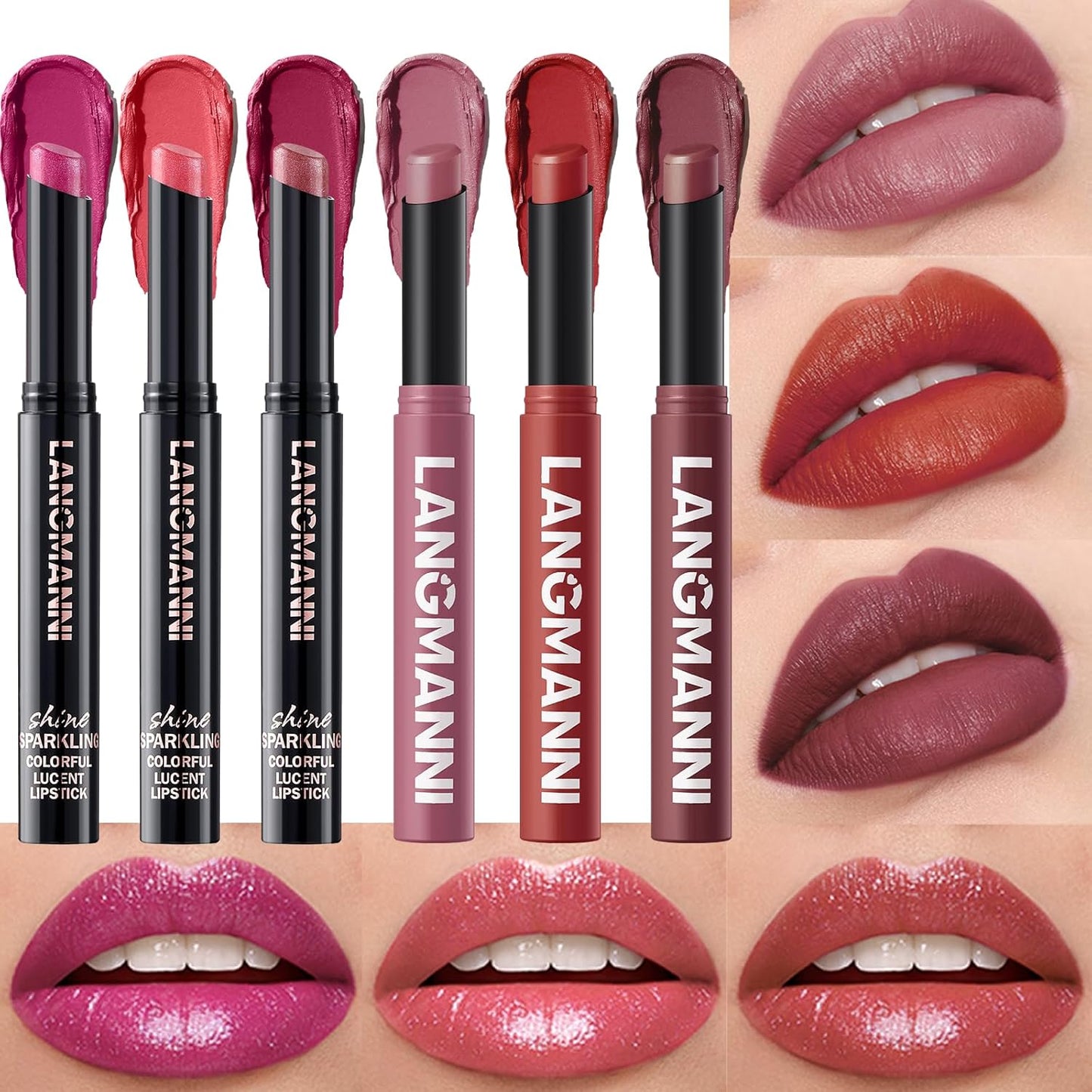 Velvet Matte Lipstick Set - 12 High Pigment Nude Shades | Long-Lasting Waterproof Lip Color for Women