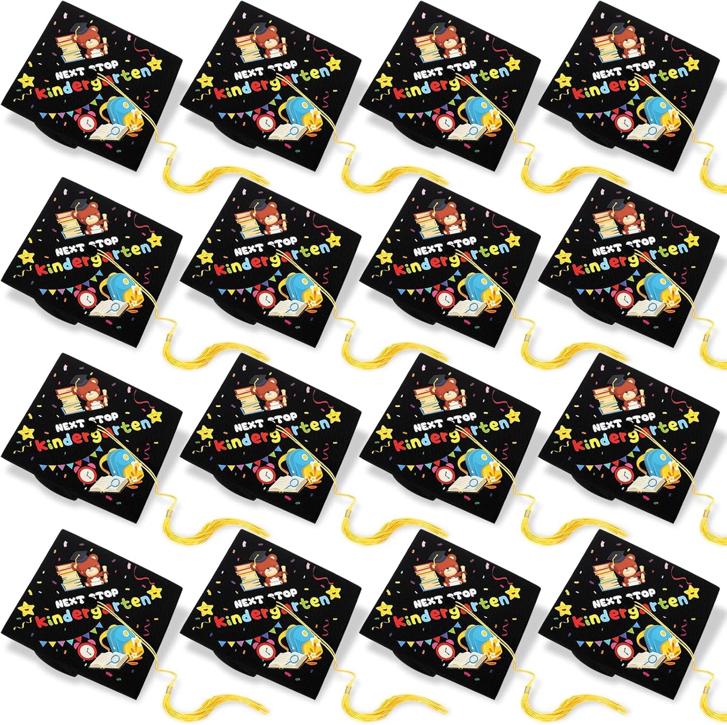 Kindergarten Graduation Caps - 12 Pcs Multicolor Preschool Hats for 2026 Grads | Perfect for Kids