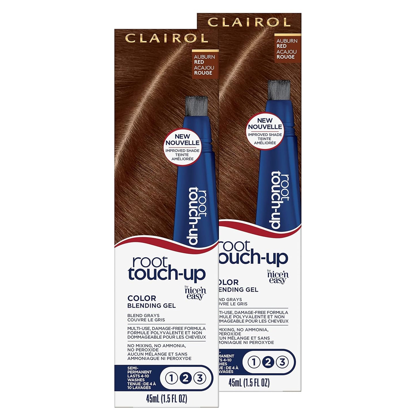 Clairol Root Touch-Up Hair Color Gel - Semi-Permanent Black | Blends Gray Hair | 2 oz