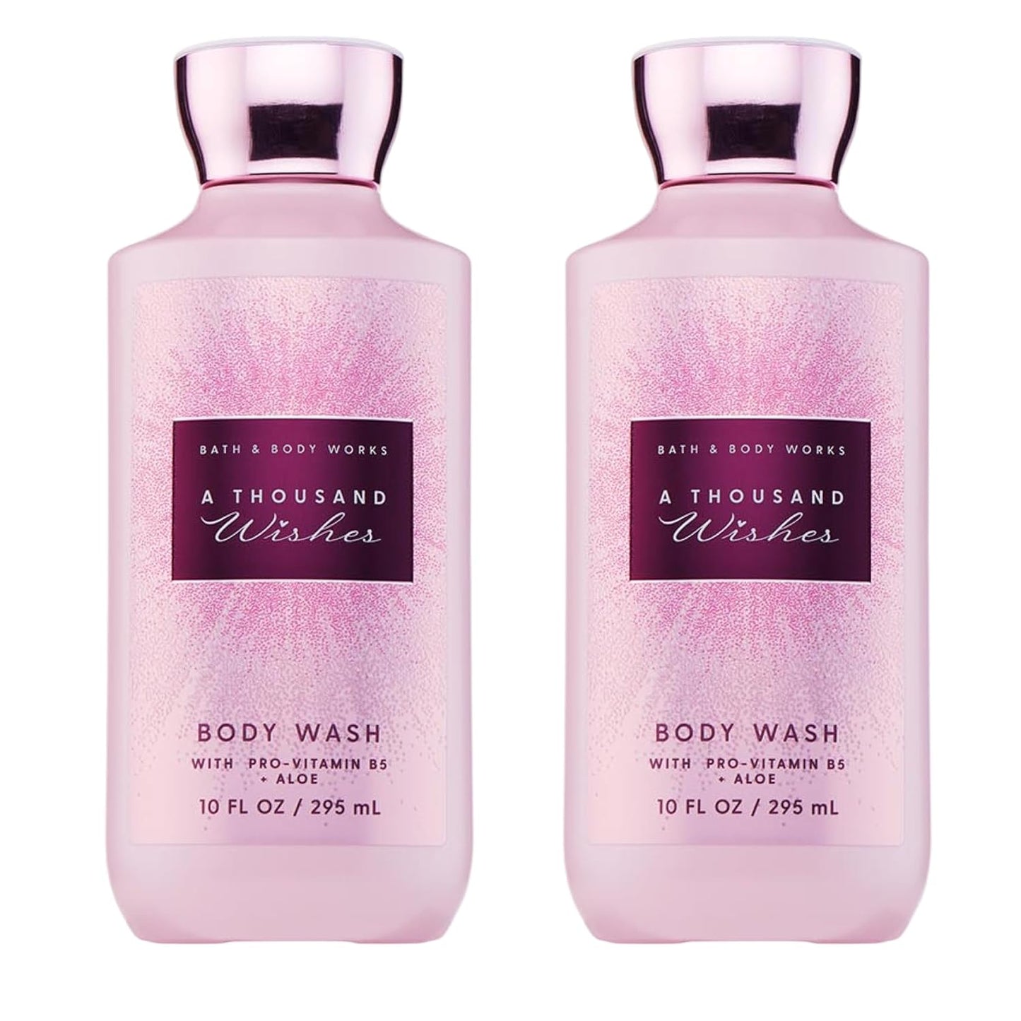 A Thousand Wishes Body Wash - Nourishing Cleanser with Pro-Vitamin B5 & Aloe | Prosecco & Peony Scent, 10 fl oz - 2 Pack