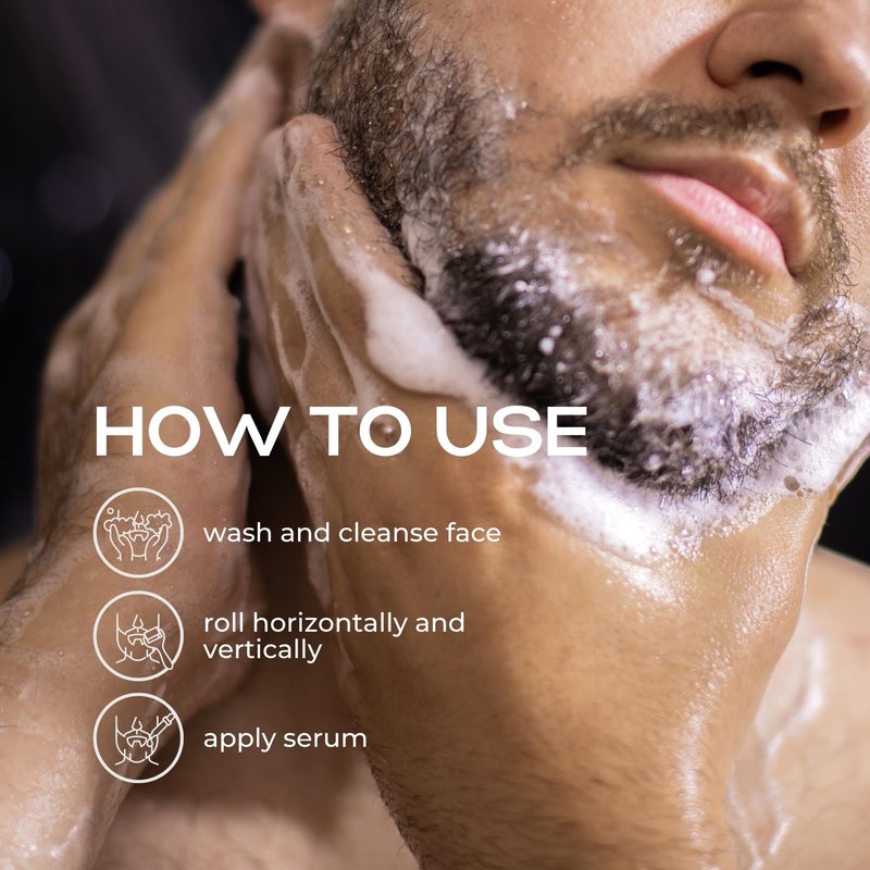 Beard Butler 'The Original' Beard Roller for Men | Includes Travel Case | Derma Roller | 540 Titanium Microneedles (.3mm)