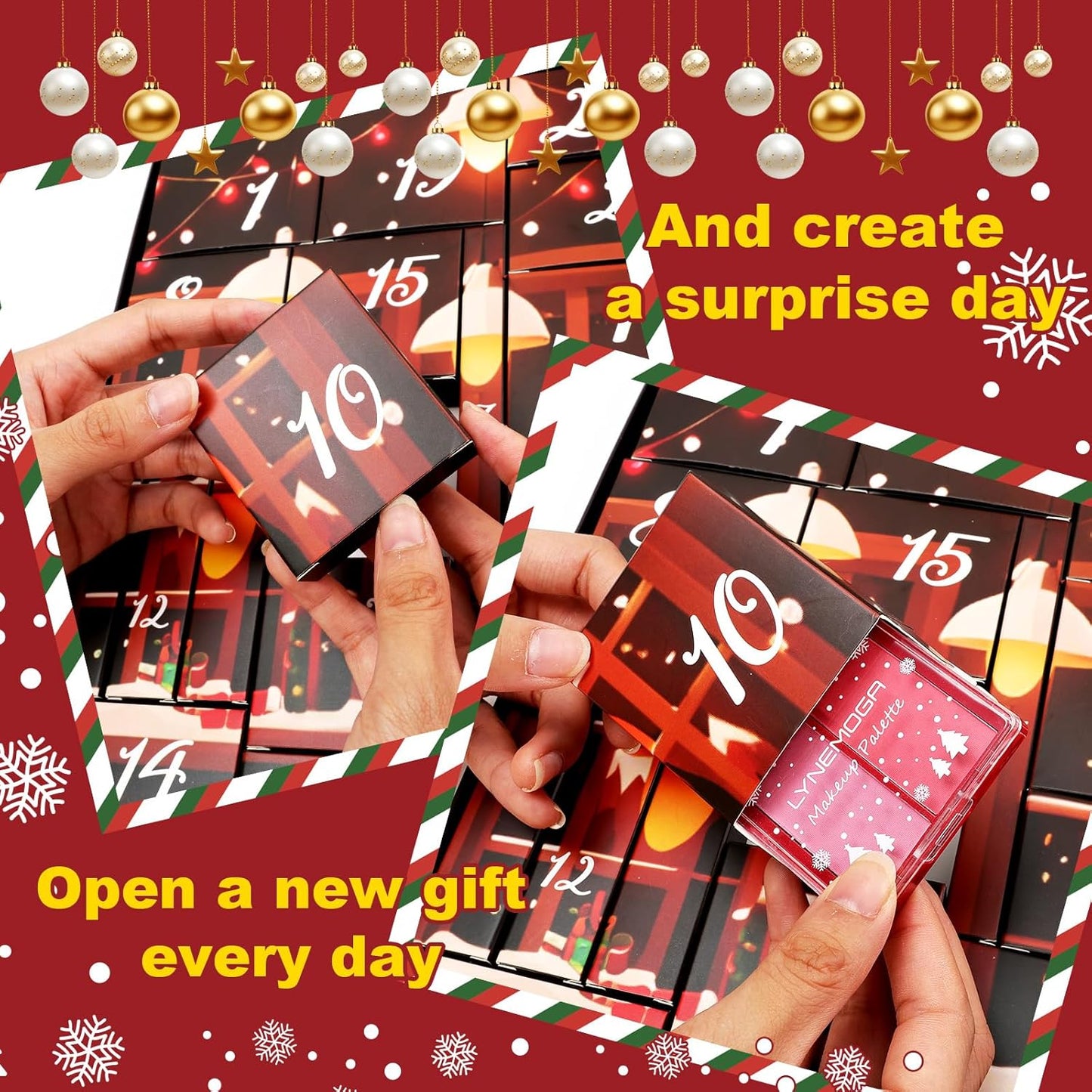 Makeup Advent Calendar 2025 - 24 Days of Beauty Sets for Women & Teens | Holiday Surprise Kits
