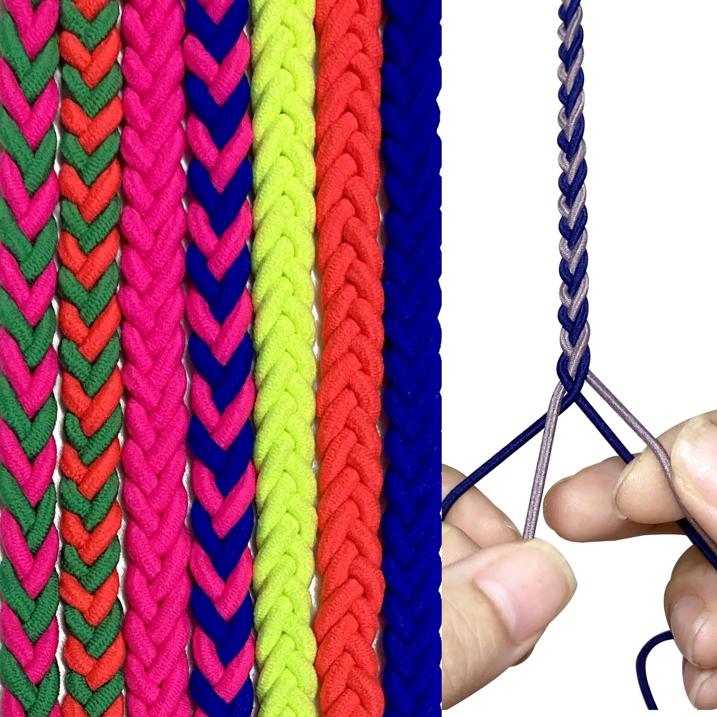 3 Packs 16" Hair Ties No Metal Hook for Women, Elastic Hair Bands for Short Fine Hair Workout Ponytails Holders Stong Strechy Pony Tail Wrap Hair Tie for Swimming Motorcycle Rides Sports