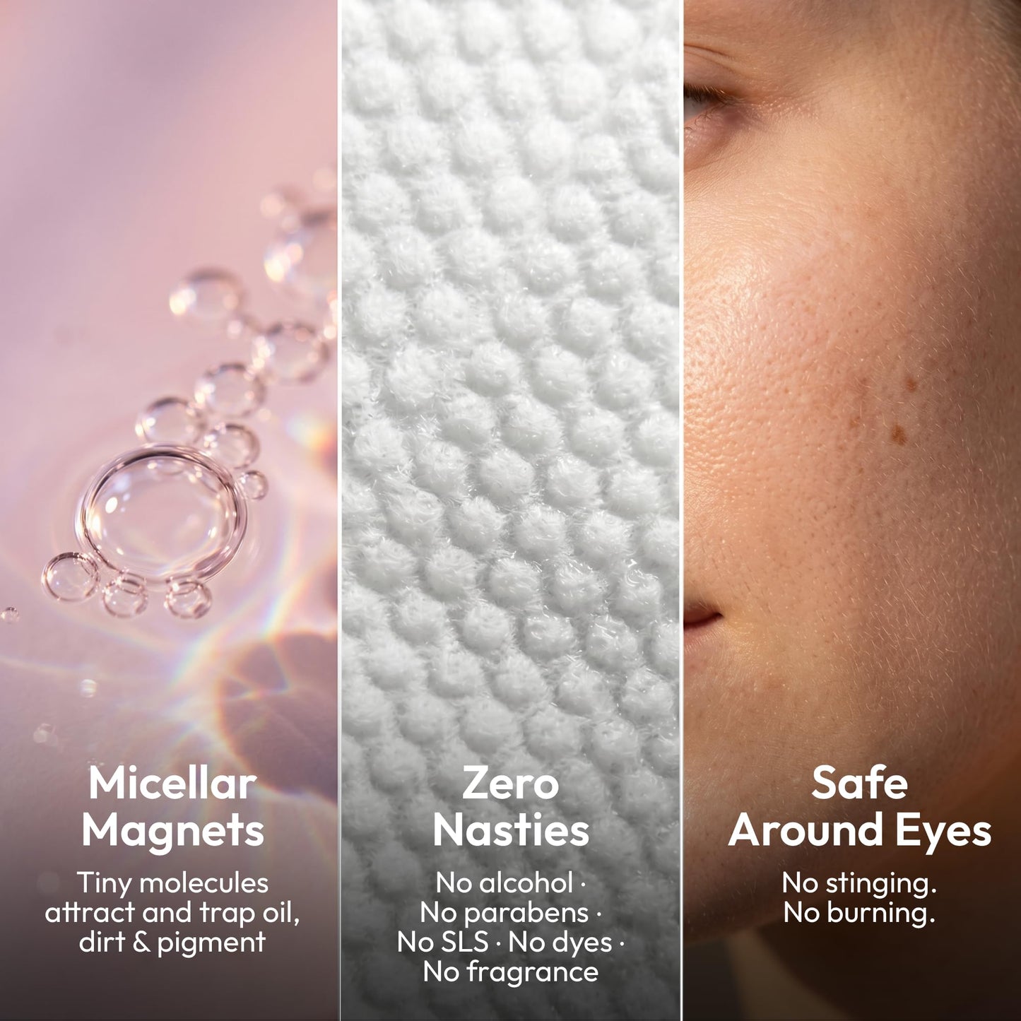 FOMIN Mini Makeup Remover Wipes - 8 Pack (64 Wipes) Unscented Gentle Face Wipes for Full Face Makeup Removal - Non-Irritating & Micellar Formula Travel Ready - Gift for Women & Bridesmaids