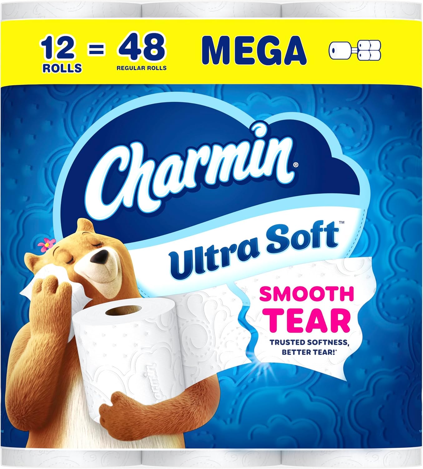 Charmin Ultra Soft Toilet Paper - 6 Mega Rolls | Equivalent to 24 Regular Rolls