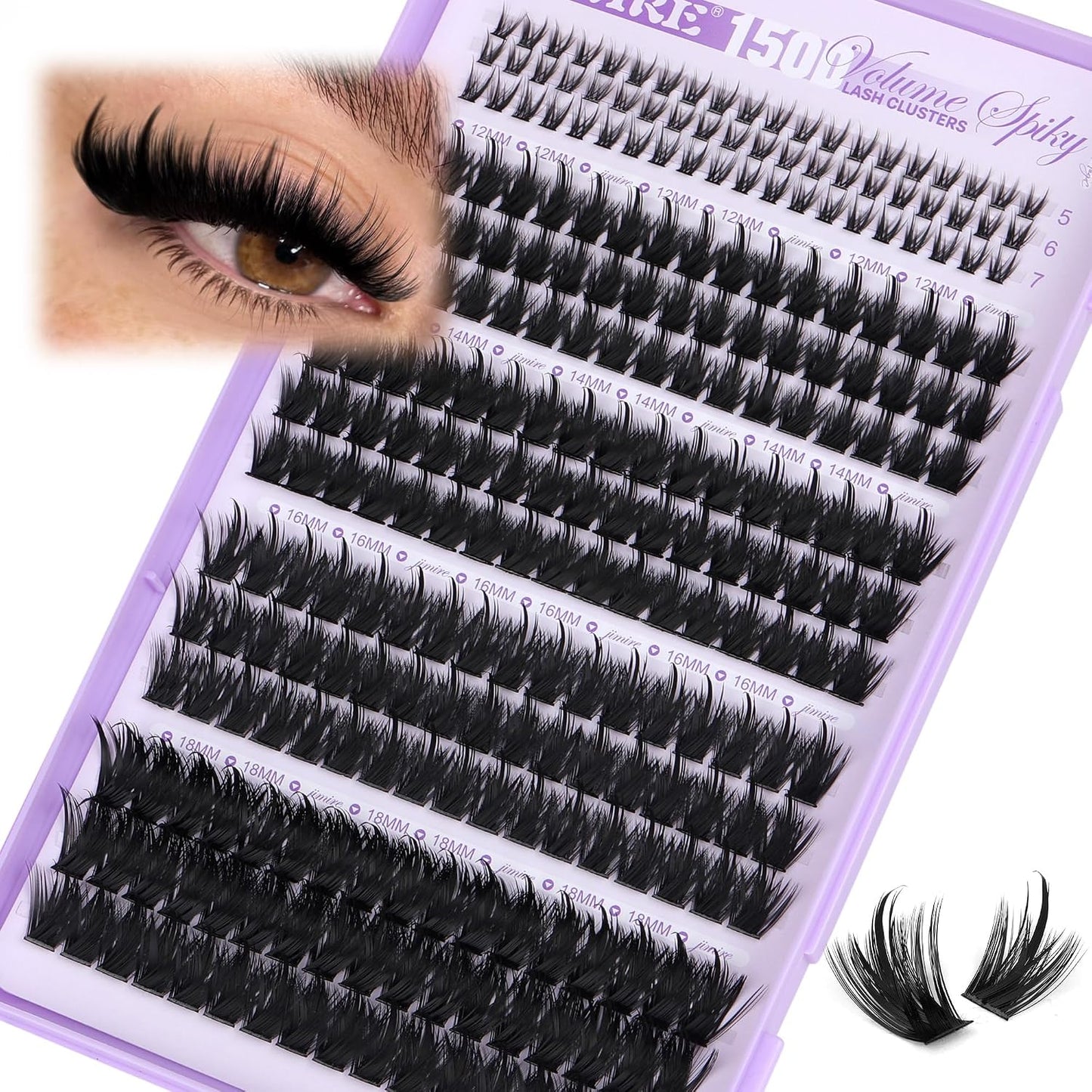 Brown Lash Clusters - Wispy Spider Lashes for Natural Look | 10-16MM DD Curl Eyelash Extensions