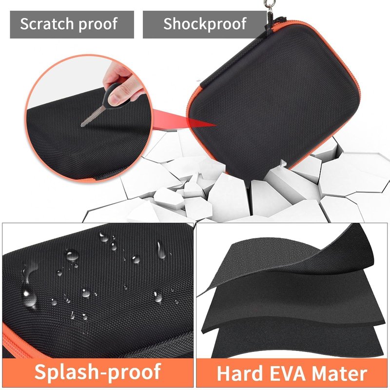 8K Digital Camera Case Compatible with Tupsio/for Fohoa/for SPUNALP/for Mafiti Rugged Waterproof Camera for Snorkeling,Selfie Underwater Camera Storage Holder with Mesh Bag for Accessories (Case Only)