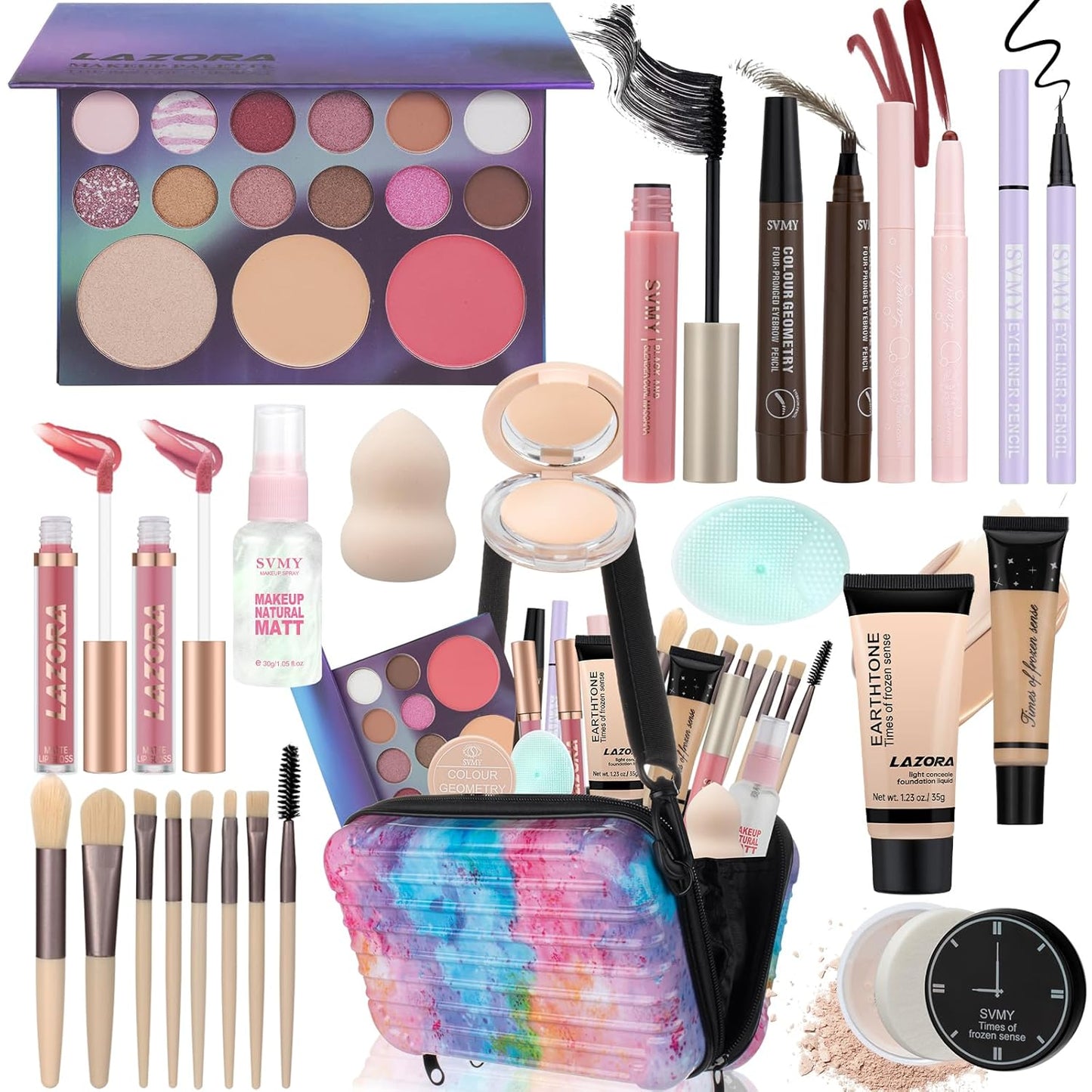 All-in-One Makeup Kit for Teens | Essential Gift Set for Women - Complete Makeup Bundle