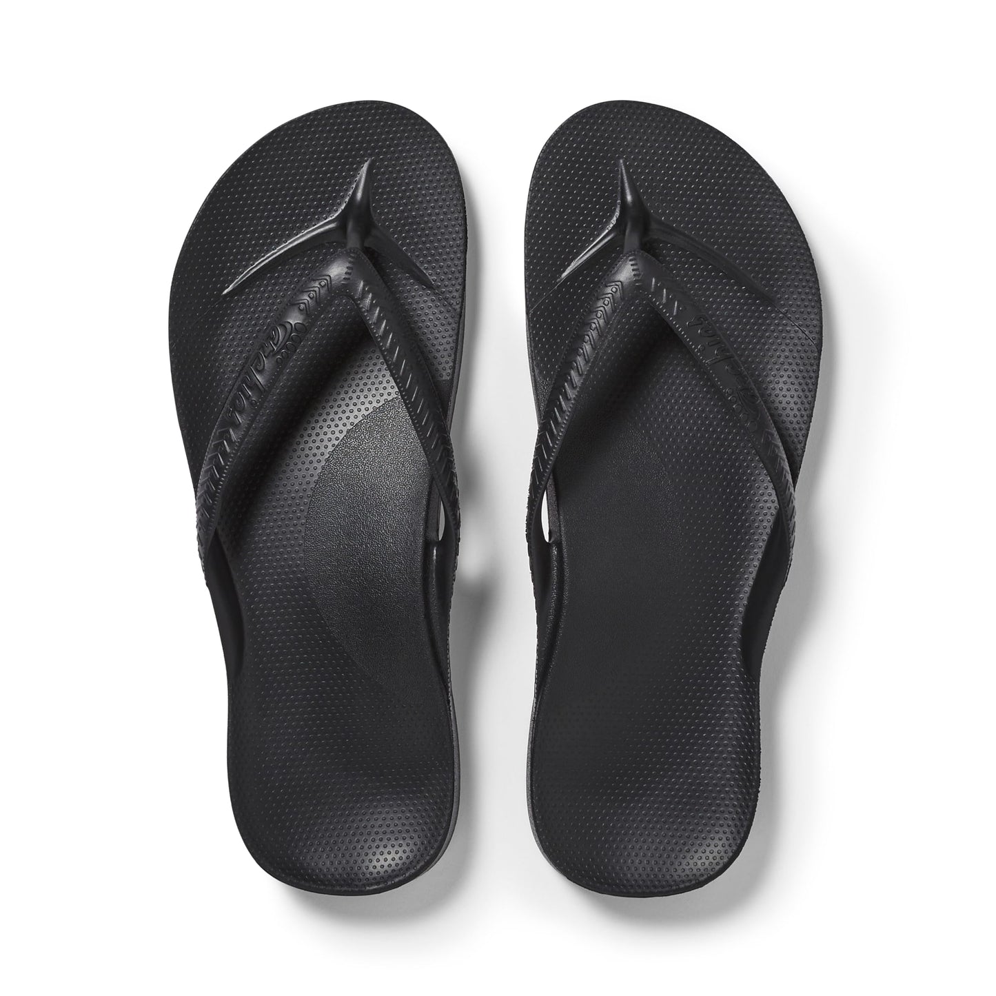 Archies Arch Support Flip Flops, Men & Women, Black, US Men's 8/Women's 9