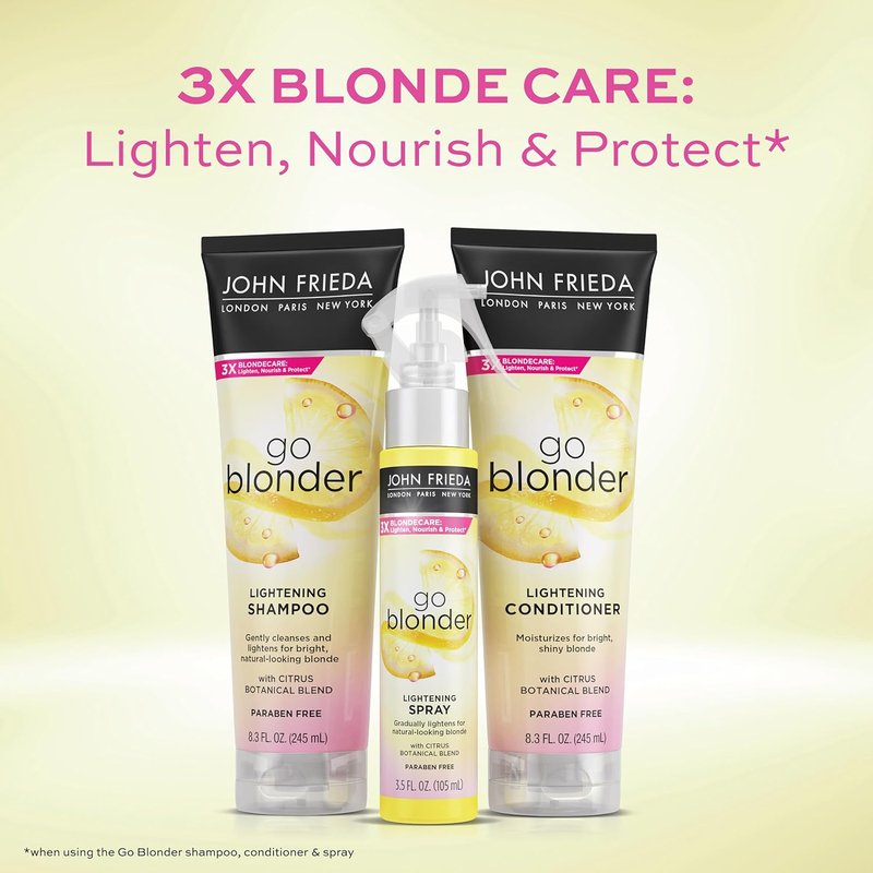 John Frieda Go Blonder Lightening Spray - Gradual Hair Lightening for Natural & Color-Treated Hair | 3.5 Oz, Pack of 2