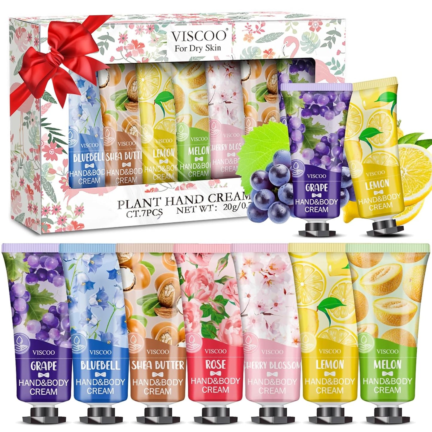 Hand Cream Gift Set - 7 Pack Moisturizing Mini Lotions for Women | Perfect Teacher Appreciation & Graduation Gifts
