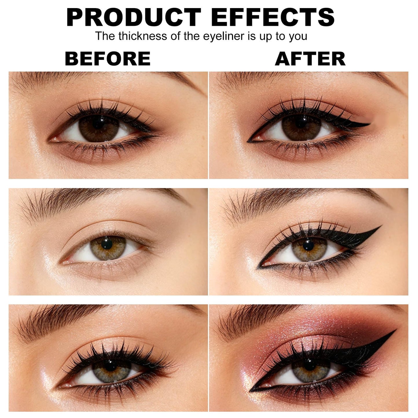 retigazo 2pcs Long-Lasting Eyeliner, Waterproof & Sweatproof, 24-Hour Smooth Application, Ultra-Creamy Silky Texture, Lightweight Liquid Eyeliner