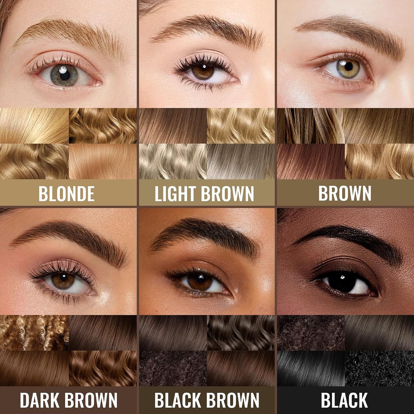 Eyebrow Pencils for Women - Precise 4-Tip Brow Pen 2 Pack | Natural-Looking Fuller Brows, Dark Brown