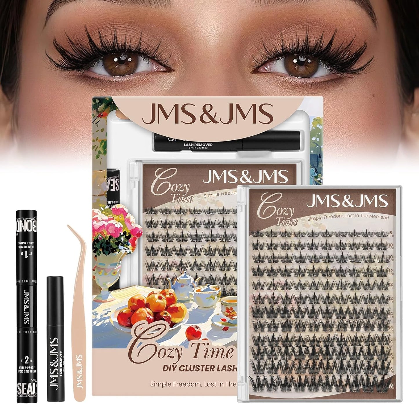 Spider Lash Clusters - Wispy Eyelash Extensions with Invisible Band | D Curly 8-16mm
