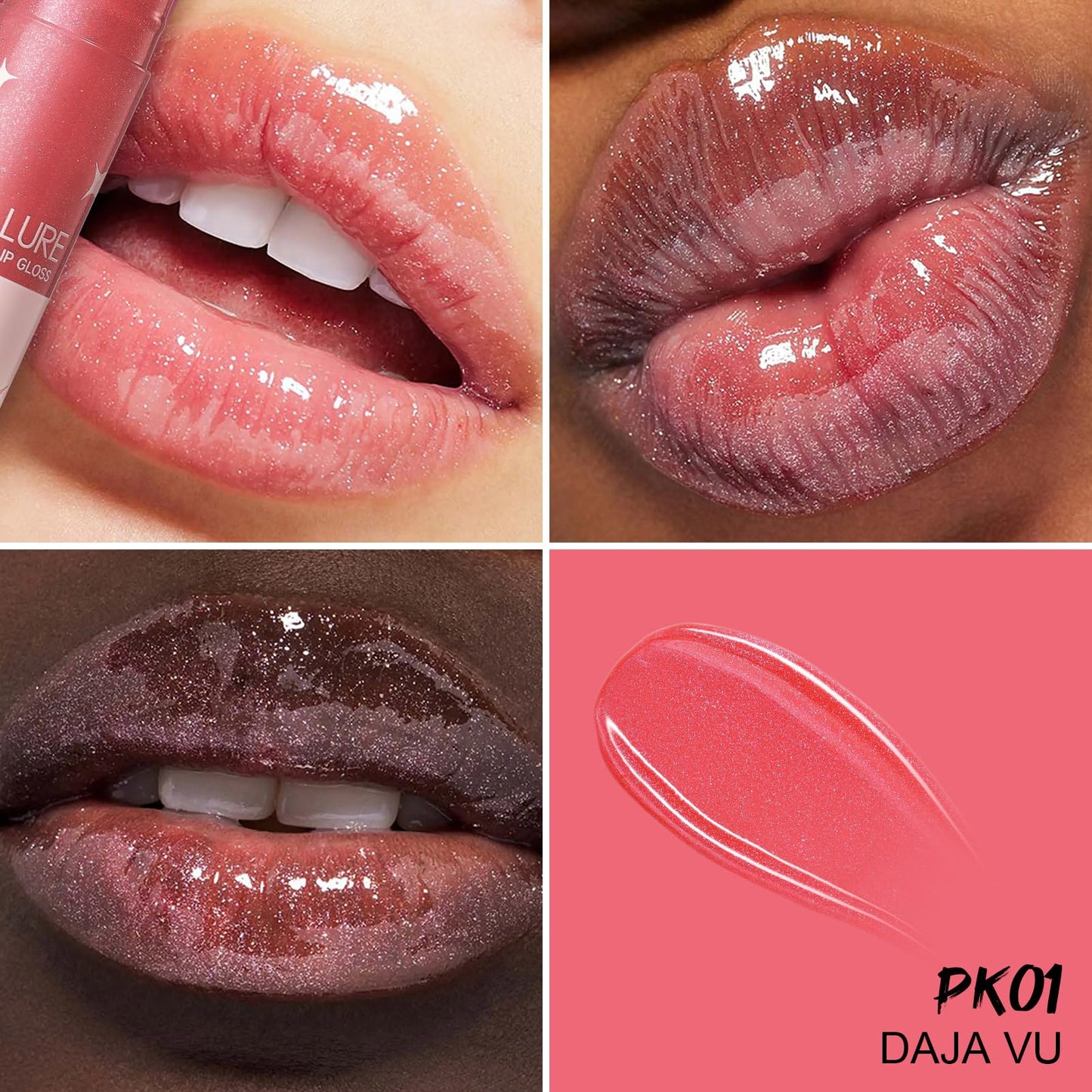 FOCALLURE Glitter Lip Gloss,High Shine Shimmer Lipstick,Long Lasting Plumping Lipgloss,Hydrating,Moisturizing,Non-Sticky and Lightweight Formula for Lip Color