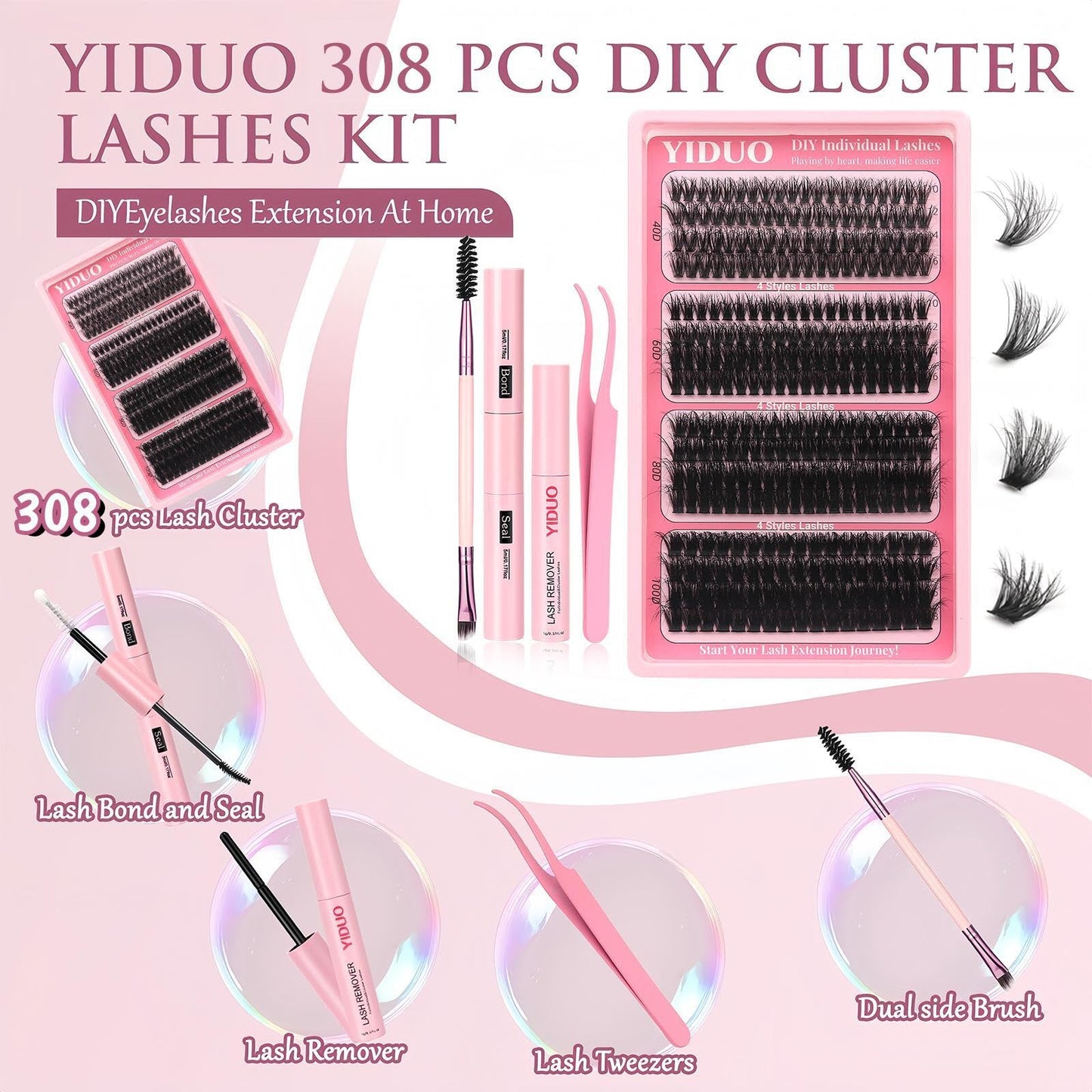 YIDUO Lashes Clusters Kit