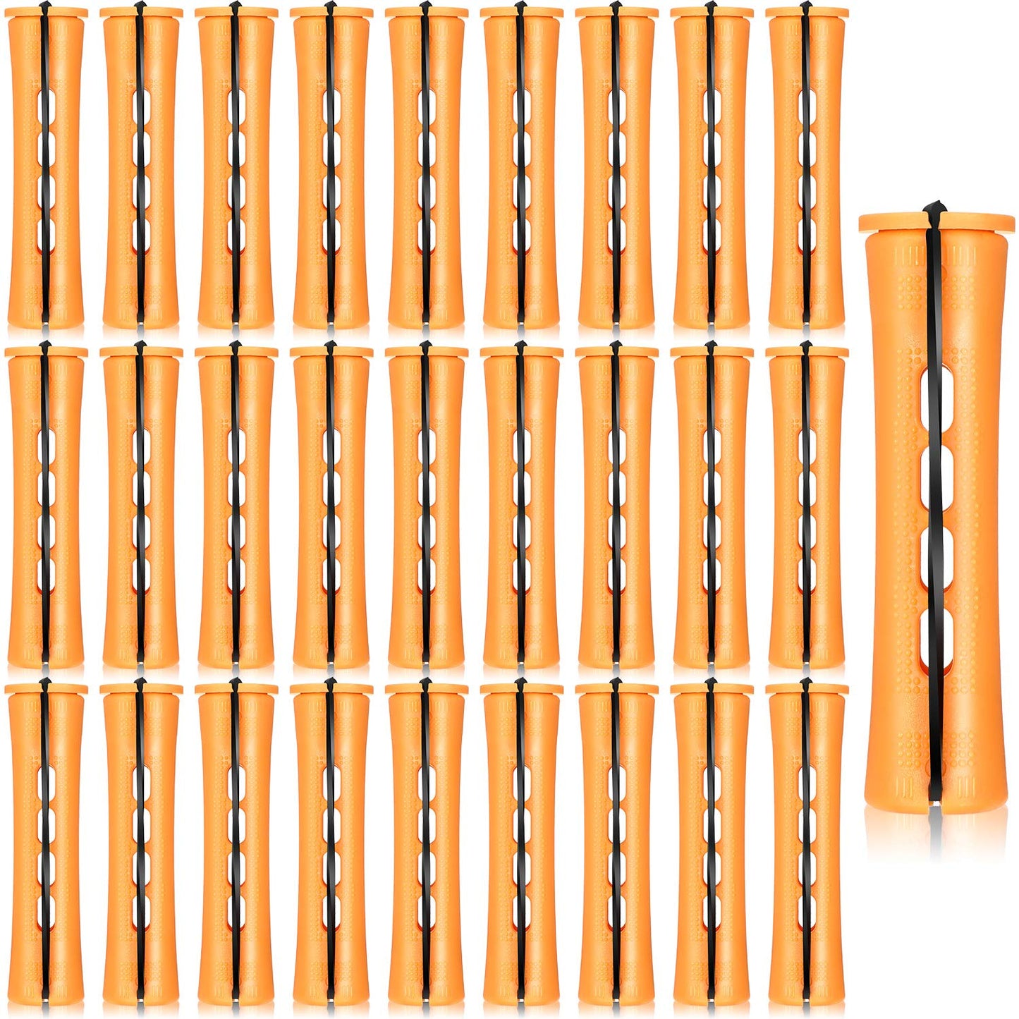 WILLBOND 60 Pcs Perm Rods - Plastic Curling Rollers for Long Hair Styling | 0.75 Inch, Purple