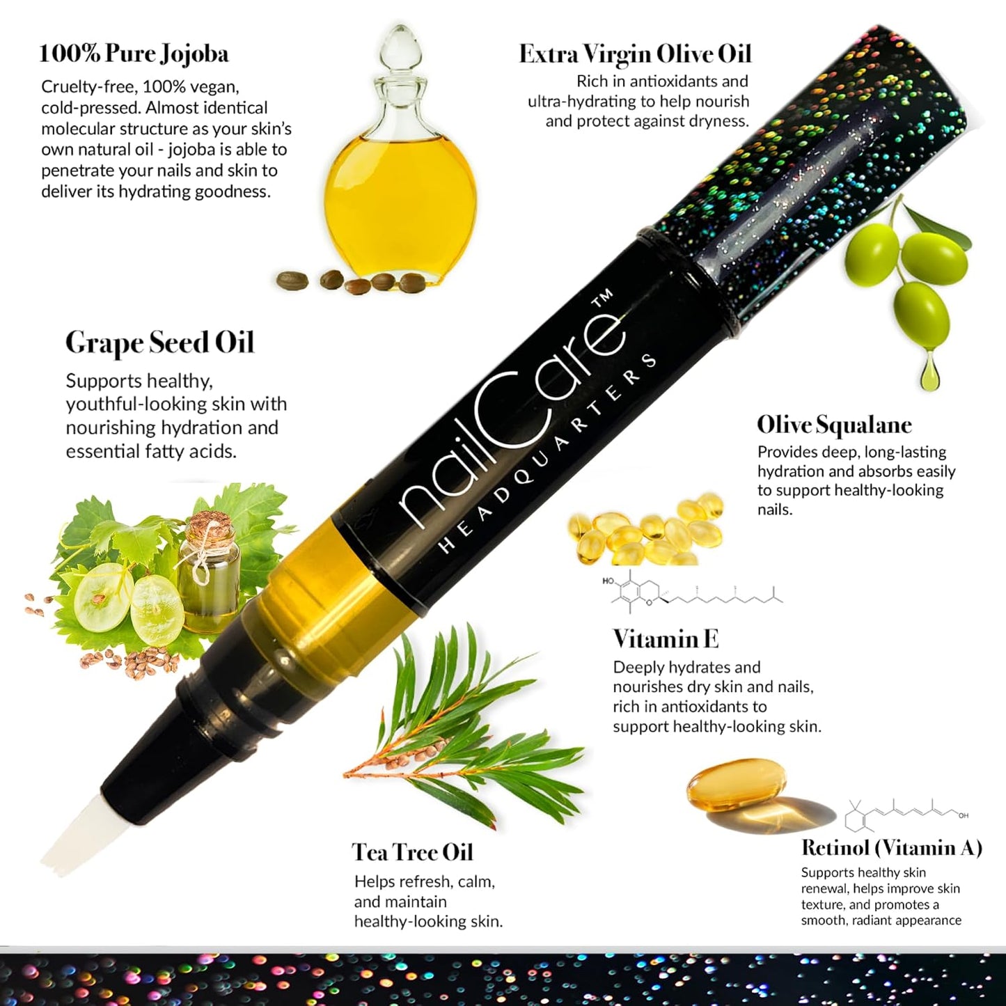 Simply Pure Cuticle Oil Pen - Natural Fragrance-Free Jojoba Nail Growth Oil for Softer Cuticles | 2ml