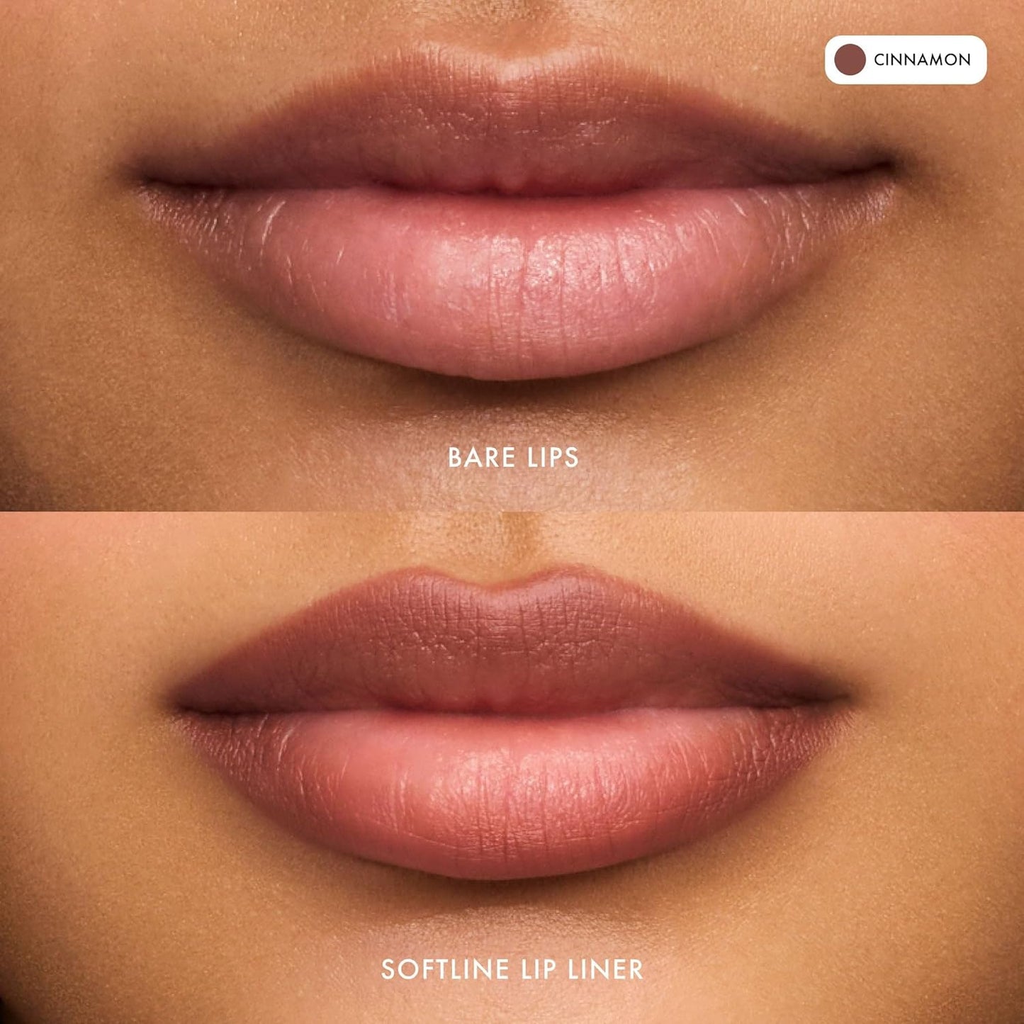SoftLine Lip Liner Pencil - Creamy Matte Lip Definition with Hyaluronic Acid & Jojoba Oil | Cinnamon (1.02 g)