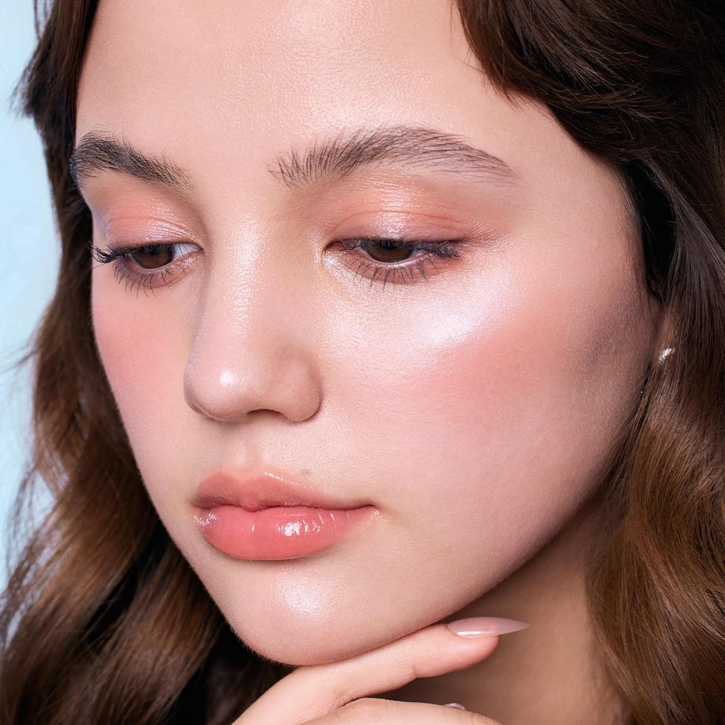 Shell's Jewel Highlighter Balm - Glitter Pearly Makeup for Natural Glow | Long-Lasting & Smooth Finish (Blue Tears)