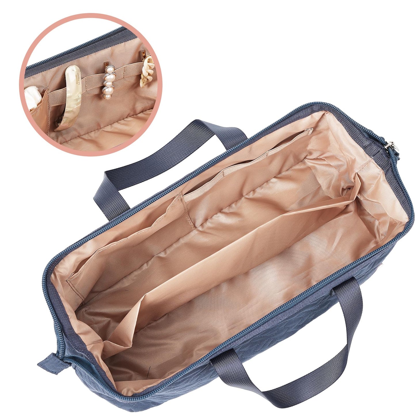 NISHEL Hair Tools Travel Bag Dryer Curling Iron Attachment Organizer Case