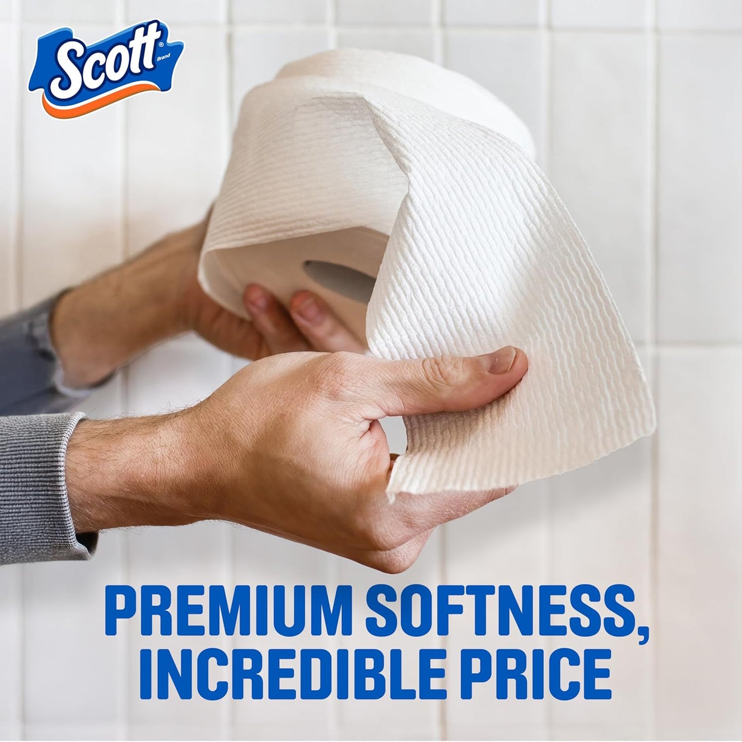 Scott ComfortPlus Toilet Paper - 12 Triple Rolls | 231 Sheets Each, Septic-Safe, 1-Ply Softness