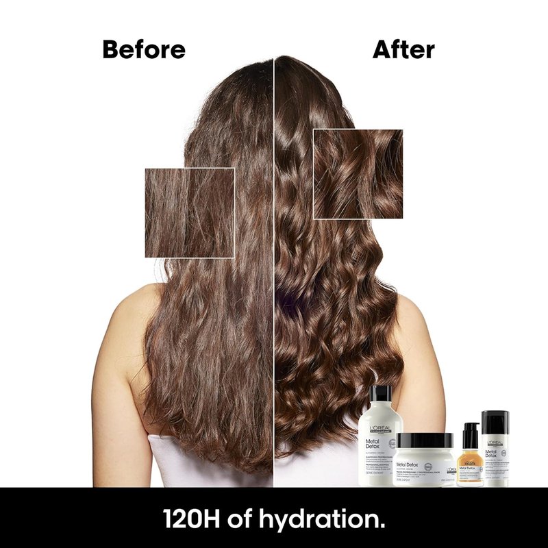 L'Oréal Professionnel Paris Metal Detox Shampoo - Sulfate-Free Formula for Damaged & Color-Treated Hair | Detoxifies & Prevents Breakage