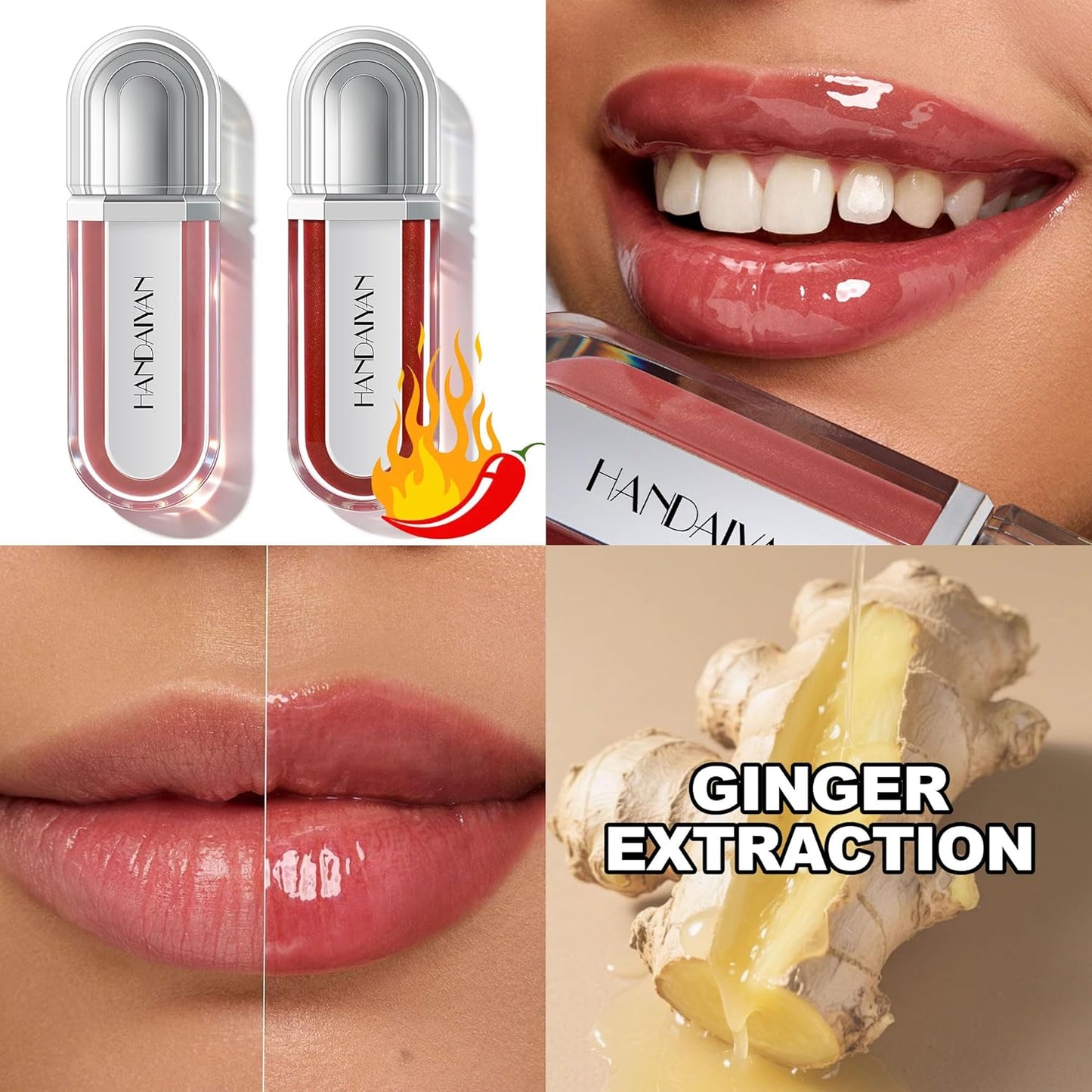 3D Hydra Lip Gloss - Plumping & Hydrating Non-Sticky Formula for Fuller Lips | Cherry Vinyl Shade
