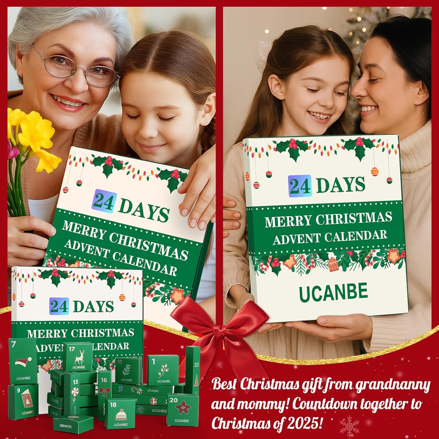 Makeup Advent Calendar 2025 - 24 Days of Christmas Beauty Gifts for Women & Teens | Holiday Countdown Set