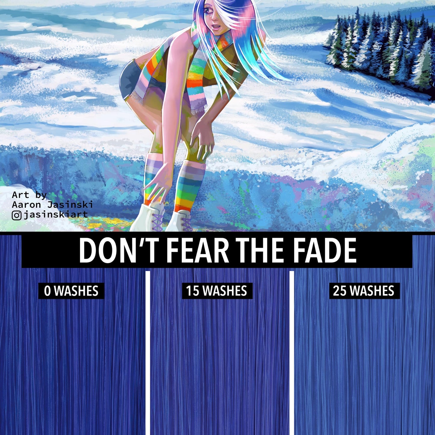 Pulp Riot Semi Permanent Hair Color Iced Skater – Ultra-Pigmented Sapphire Blue, Long-Lasting Vibrancy, Anti-Overworking Formula, Vegan, Conditioner-Based, 4oz Tube