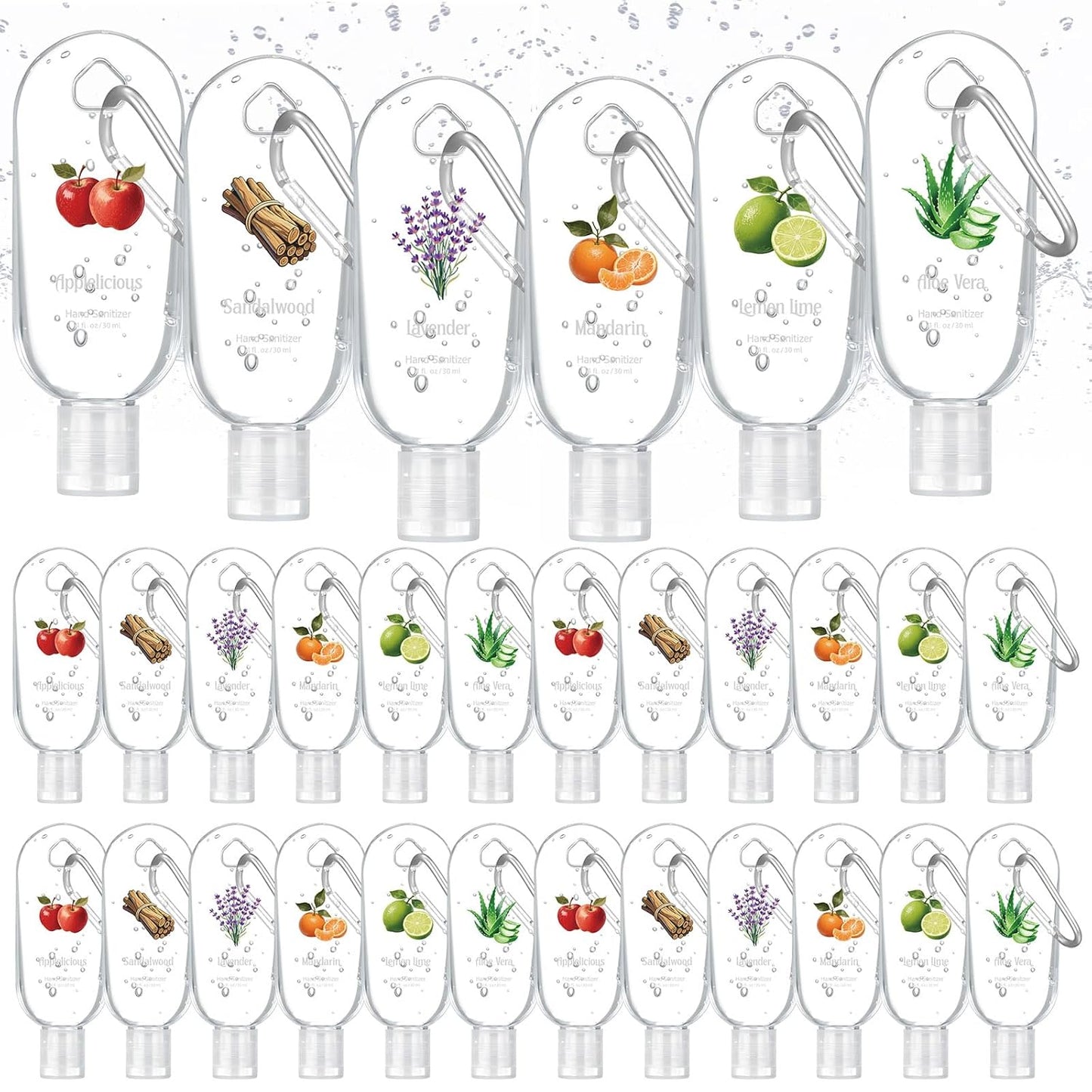 Mini Travel Size Hand Sanitizer Keychain - 24 Pcs Gift Set for Teachers, Nurses & Staff | Appreciation Thank You Bulk