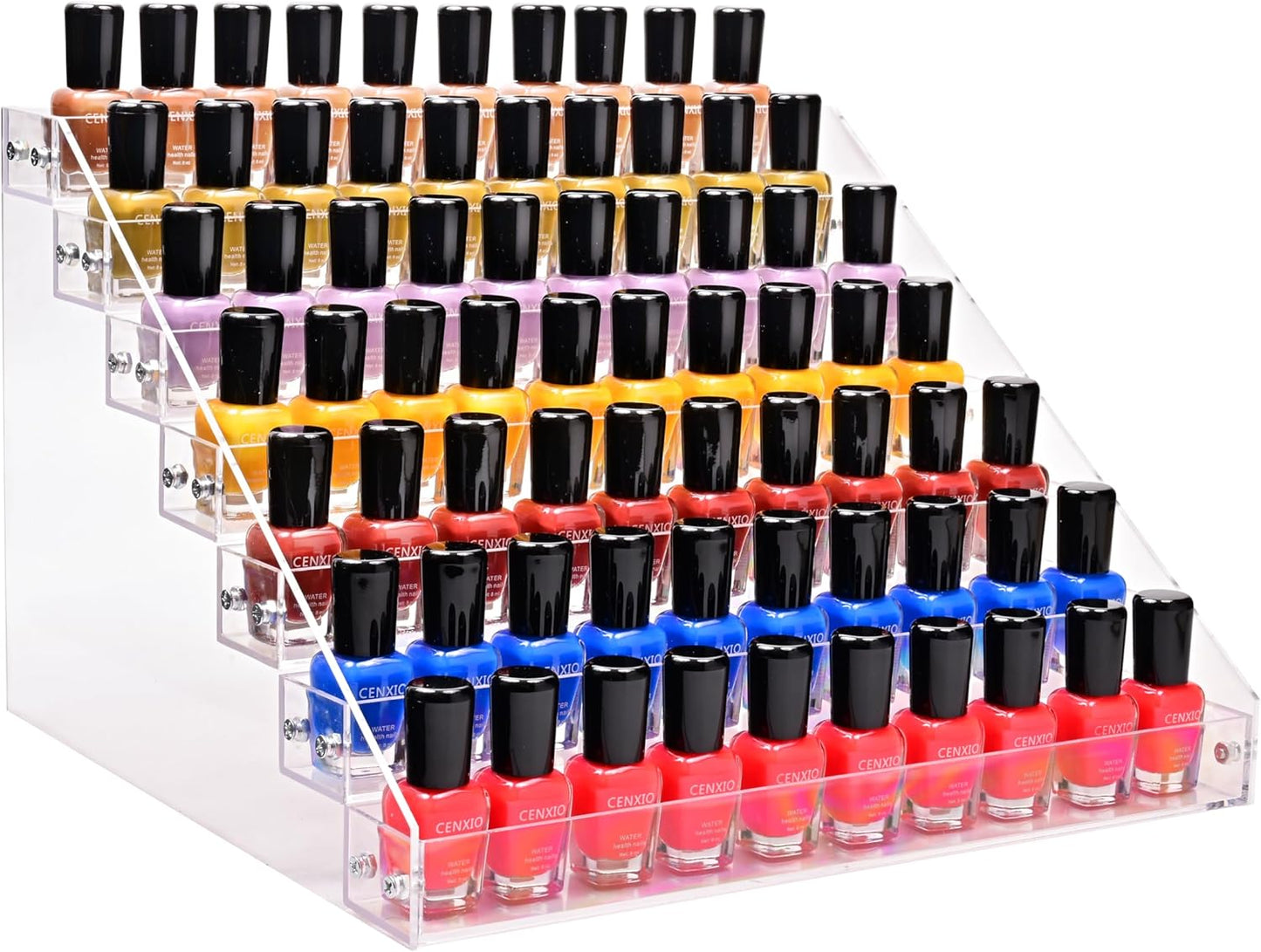 Acrylic 7-Tier Organizer Rack | Large Capacity Stand for Nail Polish, Essential Oils & Sunglasses