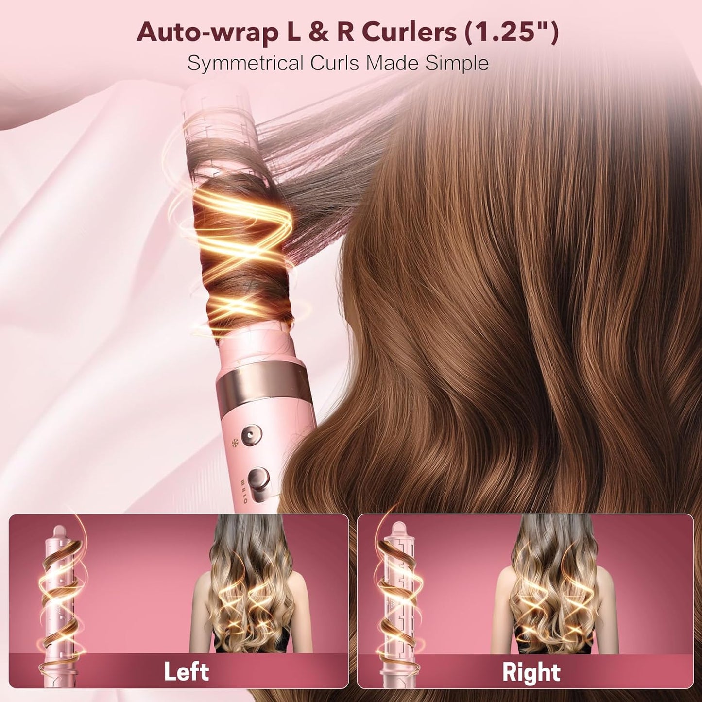 Mythsight 6-in-1 Air Styler & Blow Dryer Brush - Fast Drying, Auto-Wrap Curl, Frizz-Free Finish | Perfect Gift for Women