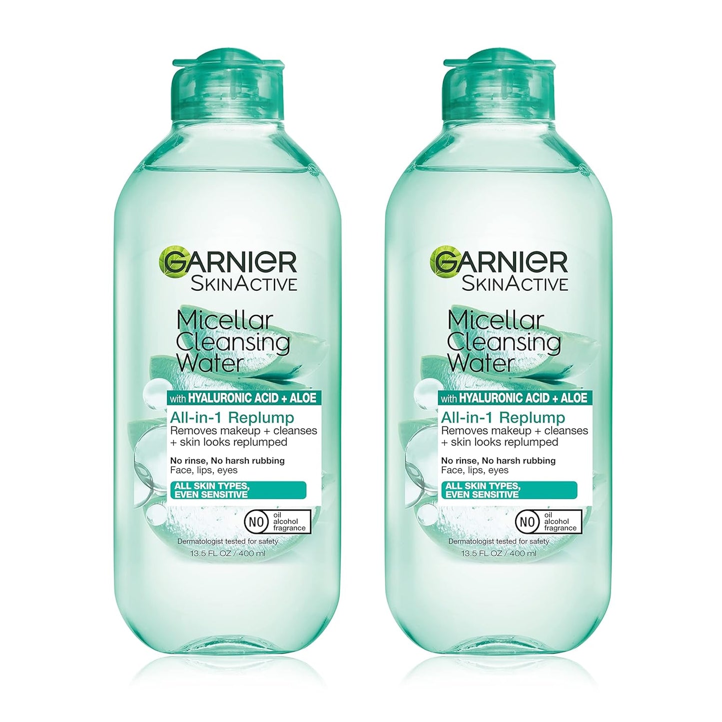 Garnier Micellar Water - Hydrating Facial Cleanser & Makeup Remover with Hyaluronic Acid | 13.5 Fl Oz (400mL) - Vegan & Cruelty-Free