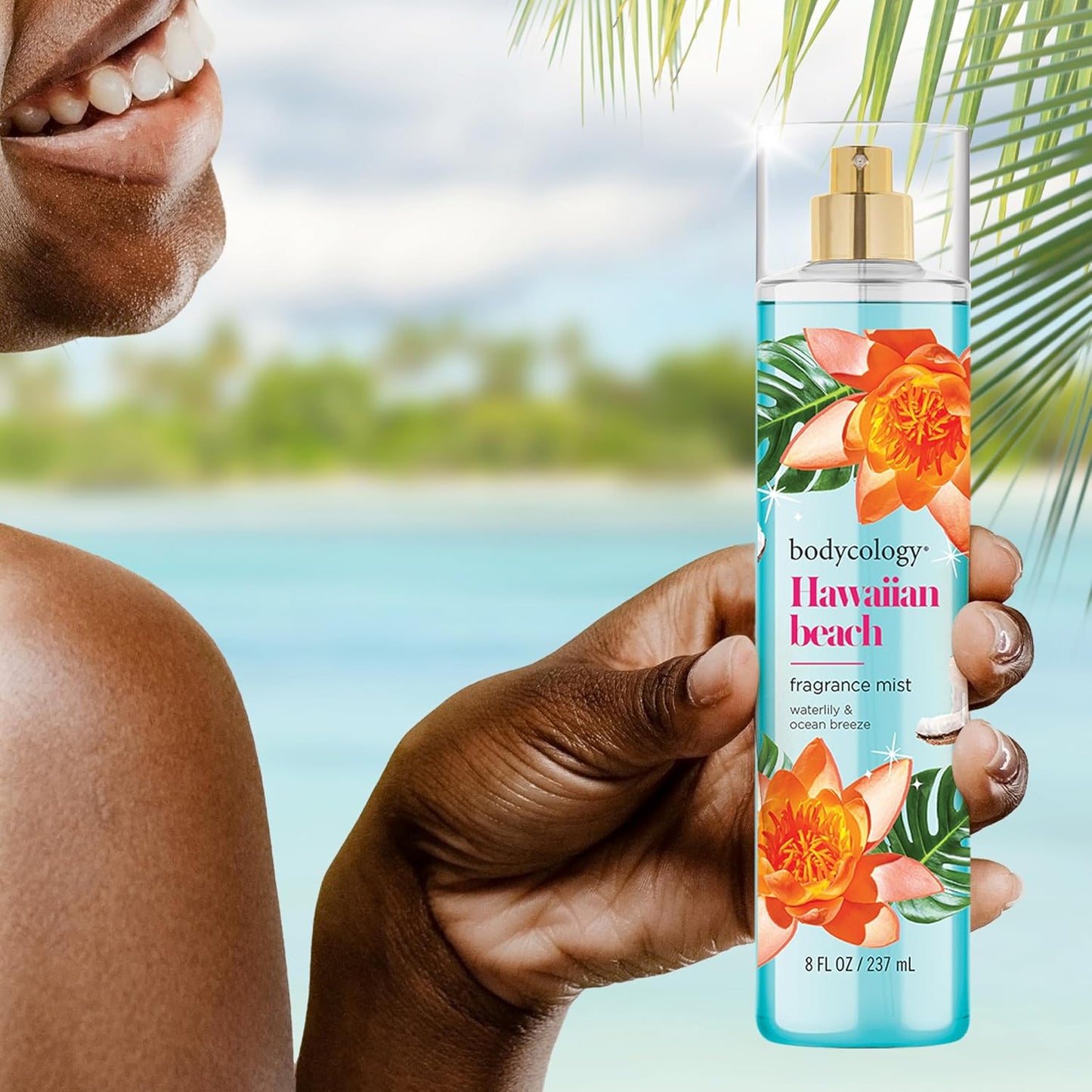 Bodycology Hawaiian Beach Body Mist - Long-Lasting Fragrance, 8 fl oz (Pack of 2)